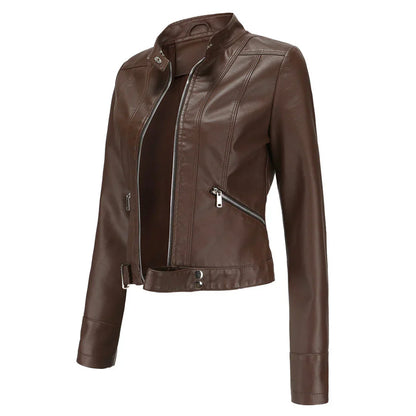 Aisling - Women's Leather Jacket | Cozy and Chic with Insulated Lining for Ultimate Warmth