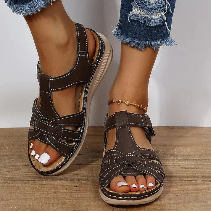 Siobhan – Orthopaedic Sandals | Vintage Leather & Ultimate Comfort