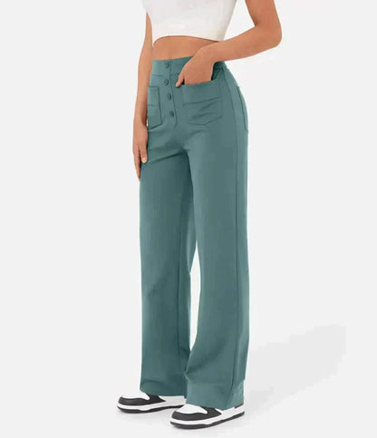 Aisling - High Waisted Casual Trousers | Stylish and Comfortable Fit for Everyday Wear