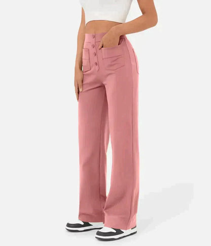 Aisling - High Waisted Casual Trousers | Stylish and Comfortable Fit for Everyday Wear