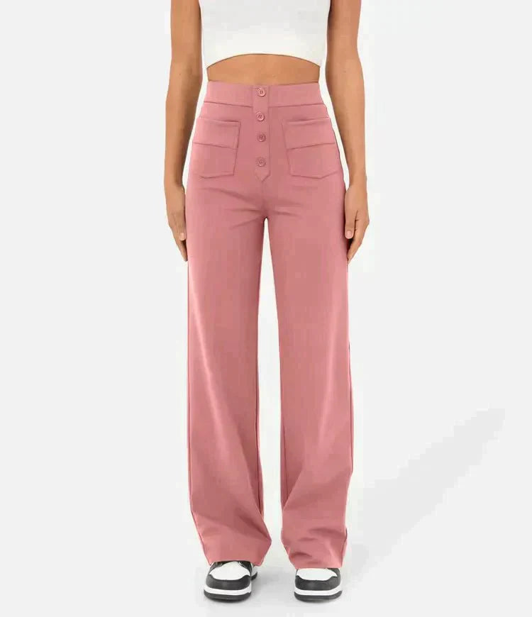 Aisling - High Waisted Casual Trousers | Stylish and Comfortable Fit for Everyday Wear