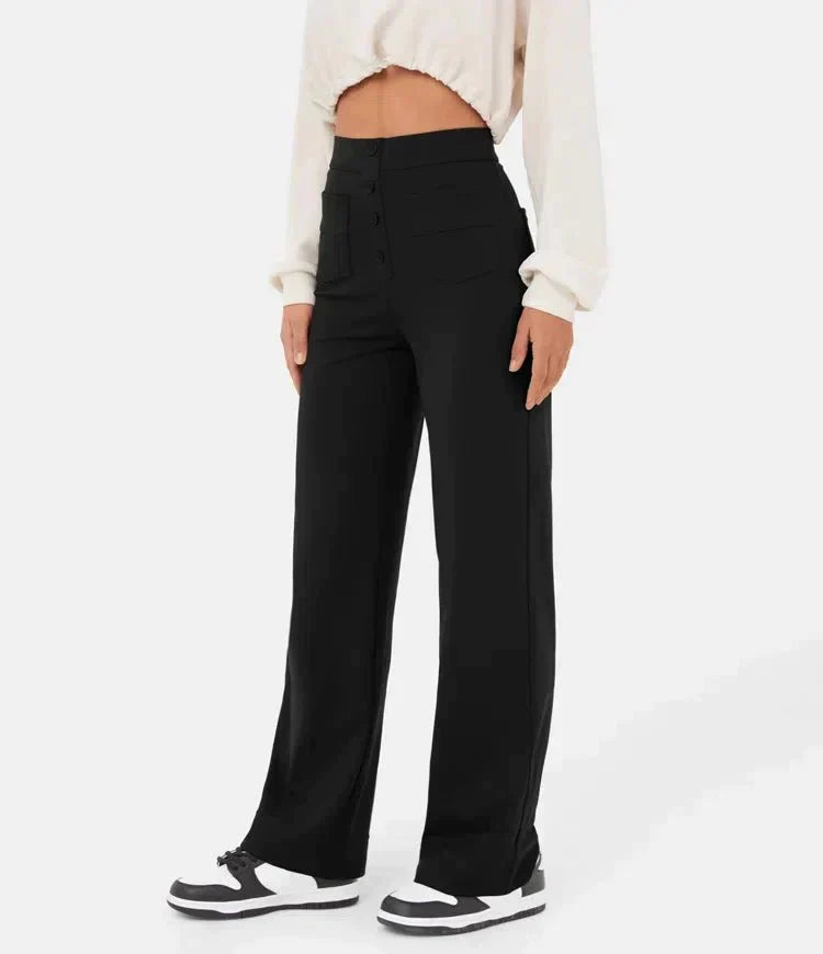 Aisling - High Waisted Casual Trousers | Stylish and Comfortable Fit for Everyday Wear