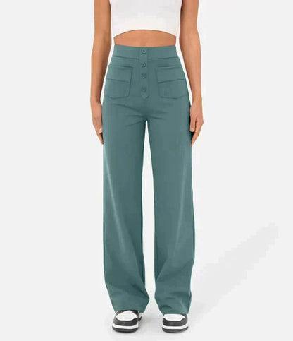 Aisling - High Waisted Casual Trousers | Stylish and Comfortable Fit for Everyday Wear