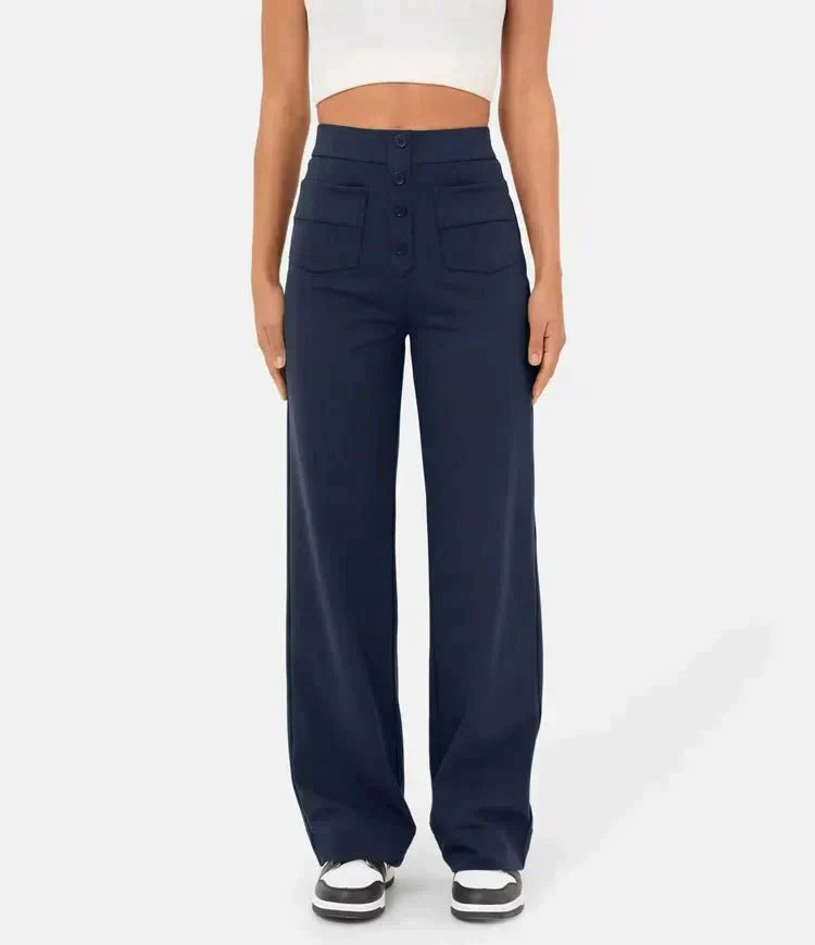 Aisling - High Waisted Casual Trousers | Stylish and Comfortable Fit for Everyday Wear